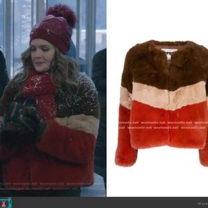 Apparis Brigitte Faux Fur Jacket S red brown beige